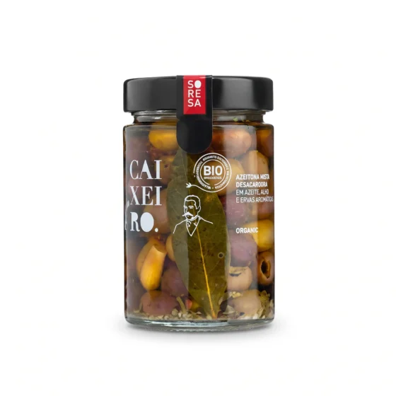 Azeitona Mista Descaroçada com Alho Caixeiro Organic – 170g